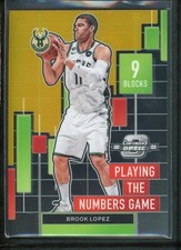 2022-23 BROOK LOPEZ 03/10PANINI CONTENDERS OPTIC ORANGE PLAYING THE NUMBERS GAME