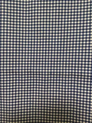 WAVERLY “SIMPLE CHECK” FABRIC BLUE WHITE 100% COTTON - Image 1 of 4