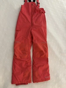 Snowbibs, Youth Girl, Columbia Large Girls 14-16 Pink Used, Read Description - Picture 1 of 12
