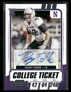 Paddy Fisher 2021 Contenders Draft Picks College Ticket RC Auto - Picture 1 of 2