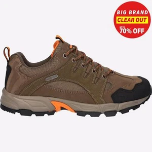 Botas de sendero para caminar al aire libre Hi-Tec Auckland para hombre impermeables marrones - Imagen 1 de 5