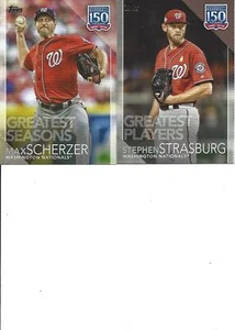 2019 TOPPS UPDATE 150 Years Greatest Scherzer & Strasburg Washington Nationals - Picture 1 of 1