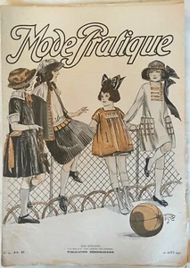MODE PRATIQUE n° 34 du 20 Août 1921 ancienne revue couture chapeau pour femme - Imagen 1 de 4