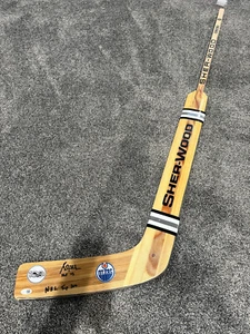 GRANT FUHR Edmonton Oilers SIGNED Auto Hockey Goalie Stick JSA COA +Inscriptions - Picture 1 of 3