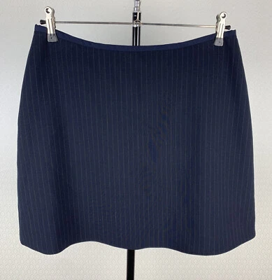 MINX Damen Gr. 44 Stretch Designer Rock navy blau gestreift Nadelstreifen 801 - Bild 1 von 4