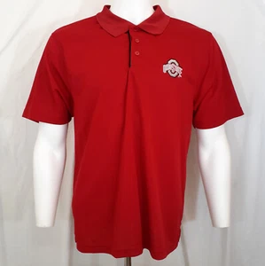 Ohio State Buckeyes Polo Herren Large Fußballtrikot Varsity rot bestickt - Bild 1 von 13