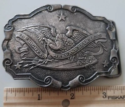 The Right To Keep And Bear Arms 1975 Gander Mountain Lewis Belt Buckles - Image 1 of 3