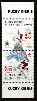 UNMOUNTED MINT 2024 PARIS OLYMPICS STAMPS - TURKISH CYPRUS - Image 1 of 2