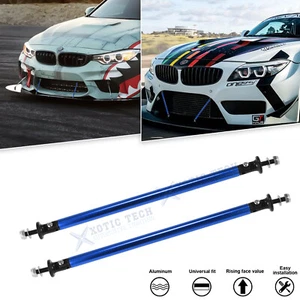 Pair Racing Style Front Bumper Splitter Diffuser Rod Strut For BMW 2 3 4 series - Foto 1 di 10