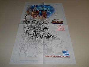 Póster promocional de Heroes Reborn Avengers Marvel Comics 1996 Capitán América Thor - Imagen 1 de 4