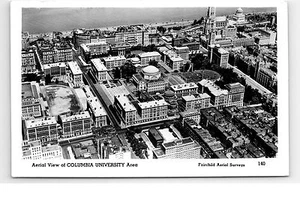 1940s RPPC Real Photo Postcard Aerial View Columbia Manhattan NYC NY New York - Picture 1 of 2