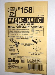 HO #158 Scale Whisker Coupler, 9/32" Center (2pr) - Picture 1 of 1