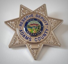 obsolate historical police usa badge .. Adams County / Nebraska