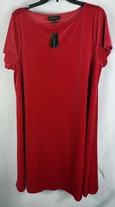 Lane Bryant rotes kurzärmliges Samtkleid Größe 18/20 neu mit Etikett - Bild 1 von 6