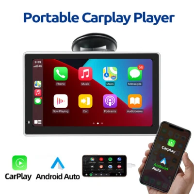 Portable IPS 7" Car Radio Wireless Apple Carplay Android Auto FM Touch Screen - Image 1 of 4