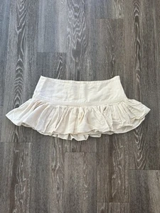 Vintage Abercrombie Rüschen Micro Baumwolle Minirock Gr. 6 SELTEN Y2K Coquette - Bild 1 von 6