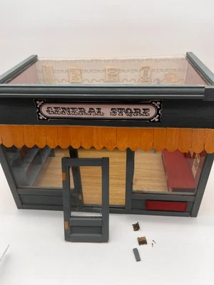 Homemade Dollhouse General Store w/ Clear Plastic Top- Needs work - Image 1 of 4