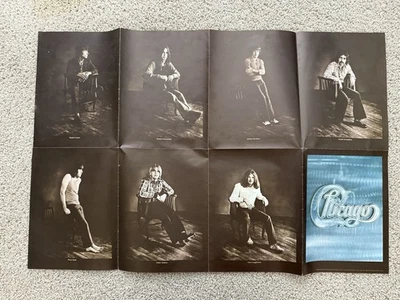 Vintage Chicago Rock Band 1970s Poster 22" X 33" Peter Cetera Terry Kath Pop Art - Image 1 of 4