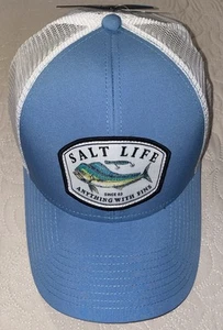 NWT Blue Salt Life Fishing SnapBack Baseball Cap Hat One Size - Picture 1 of 12