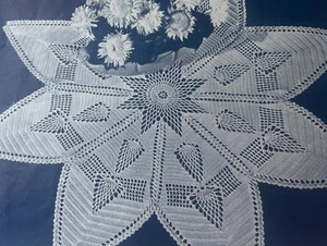 Vintage 1950s Royal Hand Crochet Pattern SHINING STAR TABLE TOPPER 30" DOILY - Picture 1 of 1