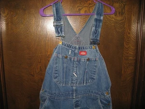 Salopette Dickies vintage uomo 34 x30 blu denim bavaglino falegname abbigliamento da lavoro USA - Foto 1 di 5