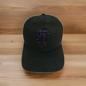 San Francisco Giants New Era Hat 9forty Metal Logo Black Snapback High Crown - Picture 1 of 22