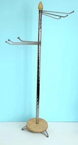 1960s Chrome/Lucite Metal Towel Bar Rack Freestanding Swing Arm MCM 41" Bathroom - Picture 1 of 14