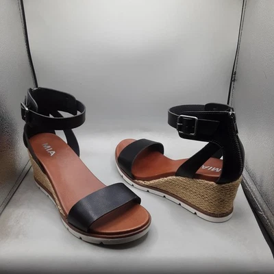 Zapatos MIA Sandalia Tacón Tejido Betsy 10M Negro A220 Foto 1 de 4