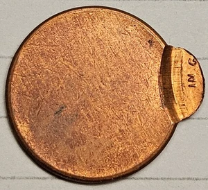 ND Lincoln Cent 95% Off Center Strike "IN G" CU Copper 3.1g Error Penny - Picture 1 of 2