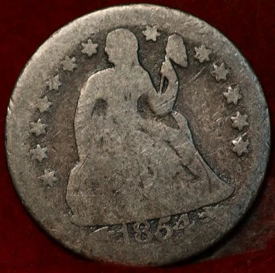 1854-O New Orleans Mint Silver Seated Liberty Dime with Arrows - Image 1 of 2