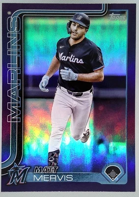 2025 Topps Update #US68 Matt Mervis Purple Rainbow Foil /150 - Image 1 of 2