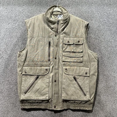In Crowd Celebration Utility Vest Men L Khaki Cargo Pockets Fishing Hunting - Image 1 of 4