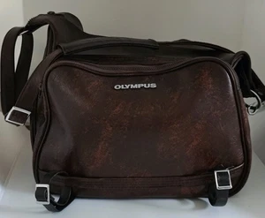 Vintage Original Olympus Shoulder Camera Bag Satchel Faux Synthetic Leather VGC - Picture 1 of 18
