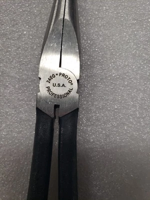 Proto Professional 240G Needle Nose Pliers 11 5/8" Red Handle USA - Image 1 of 2