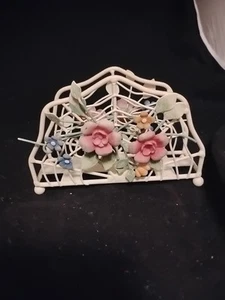 Porta tovaglioli in metallo fiori e viti - Foto 1 di 4