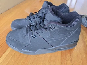 Nike Mens Air Flight 89 306252-013 Black Basketball Shoes Sneakers Size 12 - Picture 1 of 9