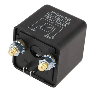 Contactor de relé, relé de coche DC 12V 100A relé de arranque de coche de alta resistencia para automático... - Imagen 1 de 7