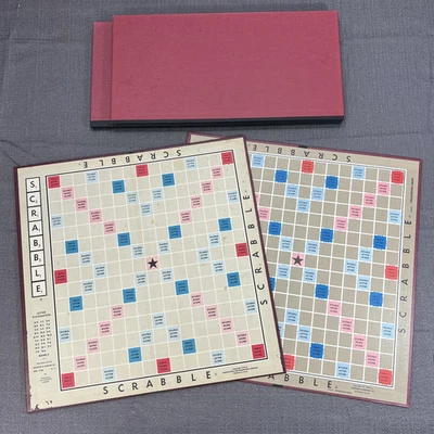 Lot of 6 Vintage Scrabble Game Boards 14"x14" Matte Finish READ - Image 1 of 4