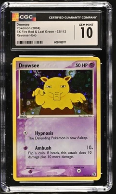 Pokemon CGC 10 Drowsee (2004) EX FIre Red & Leaf Green 32/112 Rev Holo - Image 1 of 2
