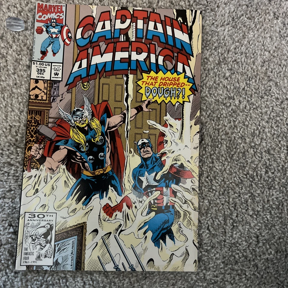 Capitão América #395 (Marvel Comics dezembro de 1991) - COM Thor - Imagem 1 de 1