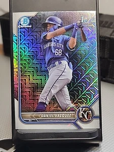 G Daniel Vazquez 2022 Bowman Chrome 1st Prospect Mojo Refractor #BCP-199 Royals - Picture 1 of 2