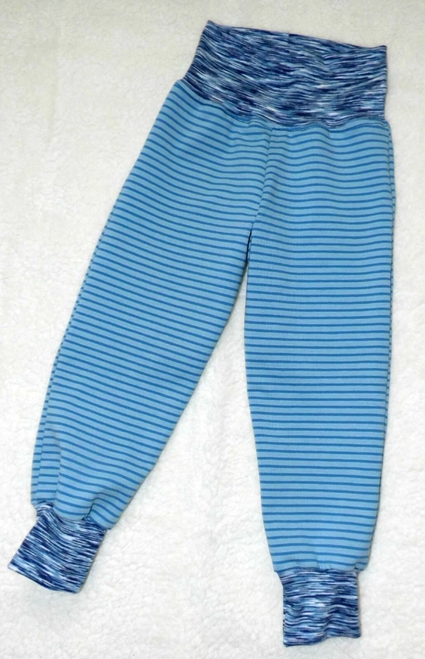 Einzigartige ♥ Pumphose ♥ Hose  ♥ Gestreift ♥ Hellblau - Blau ♥ handmade - Bild 1 von 1