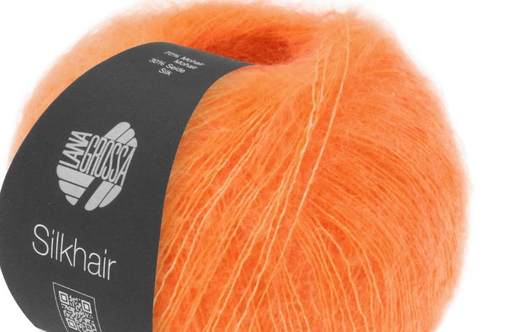 (kg/356€) Silkhair Lana Grossa  25g Fb. 190 kürbis Kid Mohair Seide Lace-Garn - Bild 1 von 1