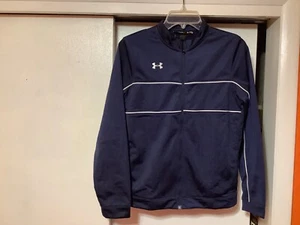 M3-Under Armour Boys Full Zip Blue Track Jacket size Youth L - Picture 1 of 4