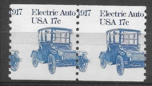 MISPERFORATED Transportation Coil, Scott #1906 17c Electric Auto Pair, Mint NH - Picture 1 of 1