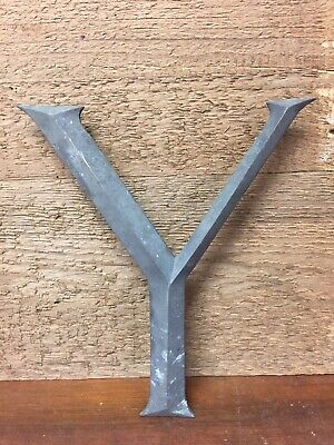 Antique 1880’s 12” Letter Y - Building Marquee Sign Beautiful Cast Bronze Brass • 89.95$