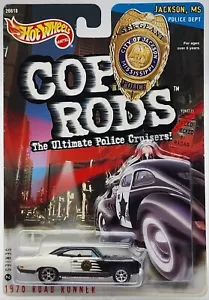 HOT WHEELS KB TOYS EXCL COP RODS JACKSON MS POLICE DEPT 1970 ROAD RUNNER!! - Picture 1 of 3