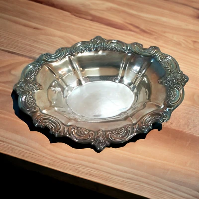 Pegatina vintage de pátina de toalla plateada 2911 BonBon Bowl MCM El Grandee Foto 1 de 4