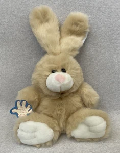 Juguete de colección 1999 Snuggie conejito conejo marioneta de mano beige 12 pulgadas juguete suave esponjoso - Imagen 1 de 6