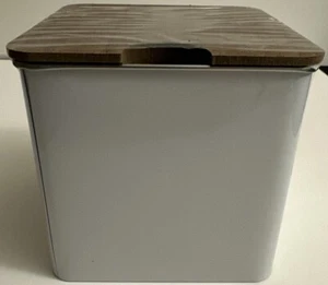 Storage Boxes: Metal Boxes With Wood Lids; Small Inside Large - Picture 1 of 5